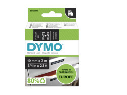 Etichette Cassette Dymo D1 19mm x 7m white/black