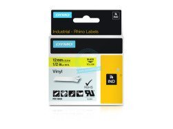 Dymo Rhino etichette industriali in vinile autoadesive 12mm x 5,5m yellow