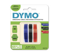 Nastro a rilievo (plastica, autoadesive) per DYMO 9mm MIX