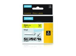 Dymo Rhino etichette industriali in vinile autoadesive  24mm x 5,5m giallo