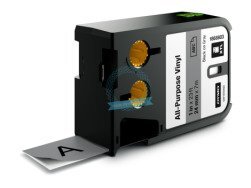 Dymo XTL etichette industriali in vinile autoadesive 24mm x 7m black/grey