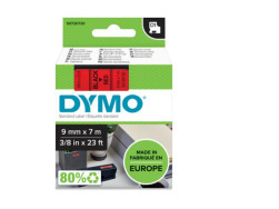 Dymo D1 Standardetiketten, 9mm x 7m black/red