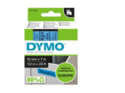 Etichette Cassette Dymo D1  12mm x 7m black/blue