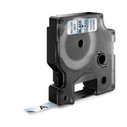 Etichette Cassette Dymo D1  9mm x 7m black/transparent