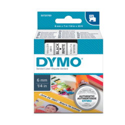 Dymo D1 Standard Labels 6mm x 7m black/white