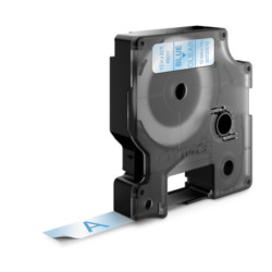 Etichette Cassette Dymo D1 12mm x 7m blue/transparent