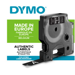 Etichette Cassette Dymo D1  12 mm x 7m white/black