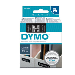 Etichette Cassette Dymo D1  12 mm x 7m white/black