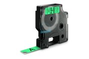 Etichette Cassette Dymo D1 12mm x 7m black/green