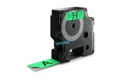 Etichette Cassette Dymo D1 19mm x 7m black/green
