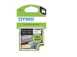 DYMO Ruban D1 nylon flexible 12mm x 3,5m Noir/Blanc S0718040 - pas