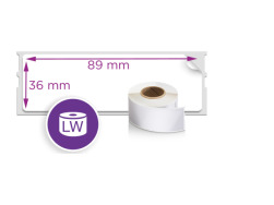 Dymo LabelWriter Large Address Labels 89 x 26 mm - 260 labels