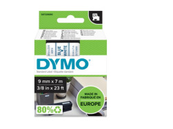 Dymo D1 Standard Labels 9mm x 7m blue/white