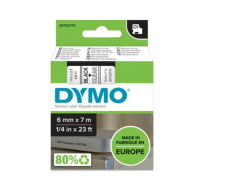 Dymo D1 Standard Labels 6mm x 7m black/transparent