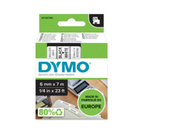 Dymo D1 Standard Labels 6mm x 7m black/white
