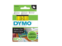 Dymo D1 Standard Labels 6mm x 7m black/yellow
