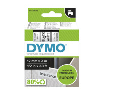 Dymo D1 Standard Labels 12mm x 7m black/white (S0720530)