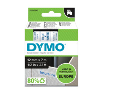 Etichette Cassette Dymo D1 12 mm x 7m blue/white
