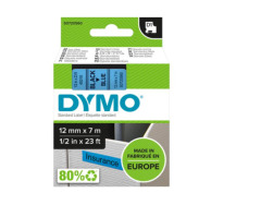 Dymo D1 Standard Labels 12mm x 7m black/blue