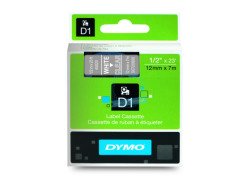 Dymo D1 Standard Labels 12 mm x 7m white/transparent