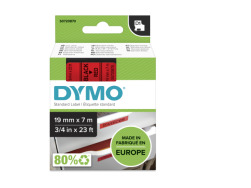 Dymo D1 Standard Labels 19mm x 7m black/red