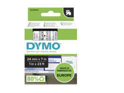 Dymo D1 Standard Labels 24mm x 7m black/transparent