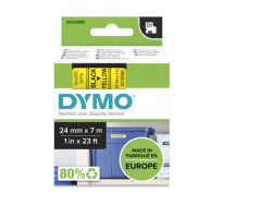 Dymo D1 Standard Labels 24 mm x 7m black/yellow