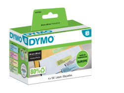 Dymo LabelWriter Multi-Purpose Labels 89mm x 28mm - multi colour
